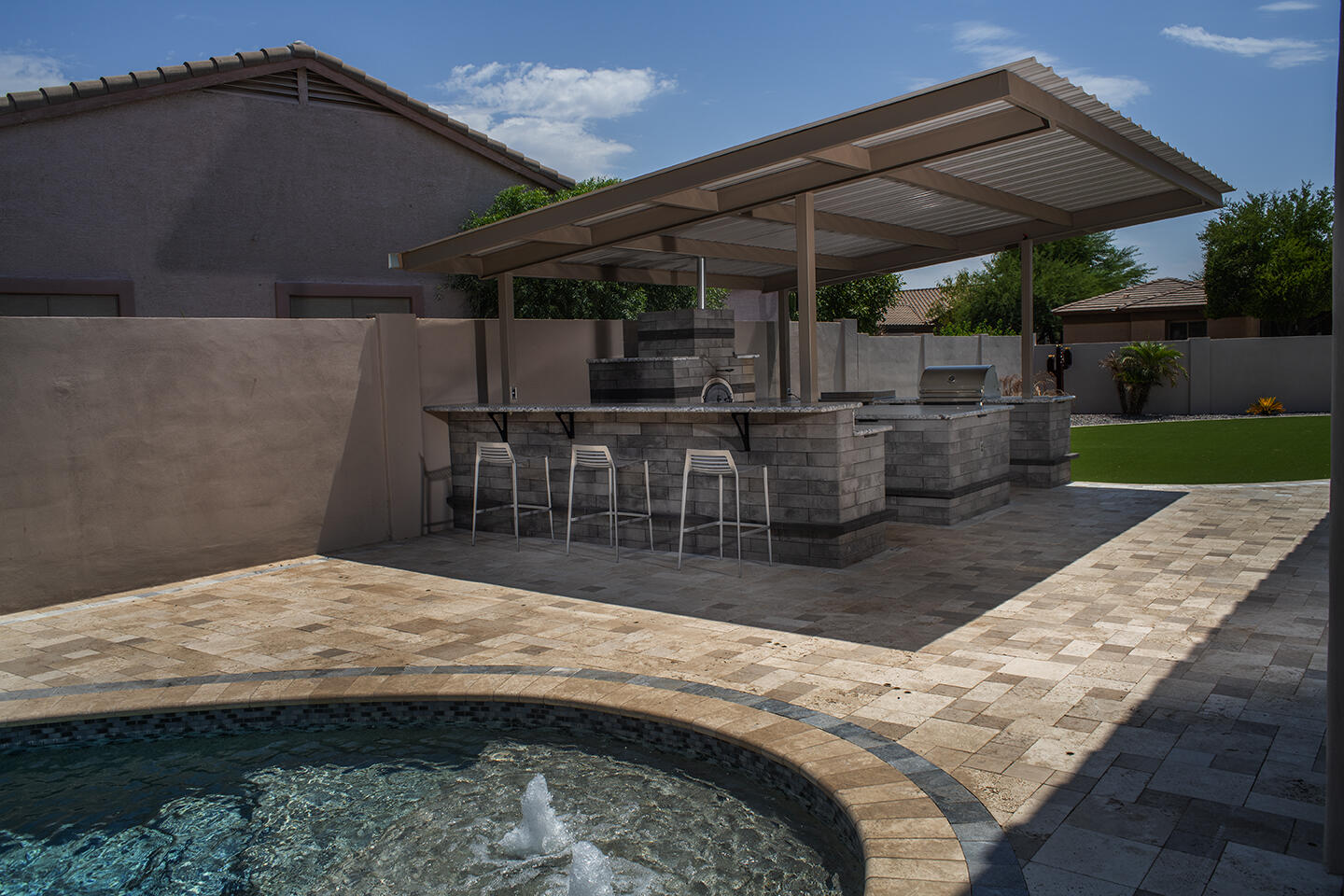 Natural Stone Done Right: Travertine Pool Deck in Glendale